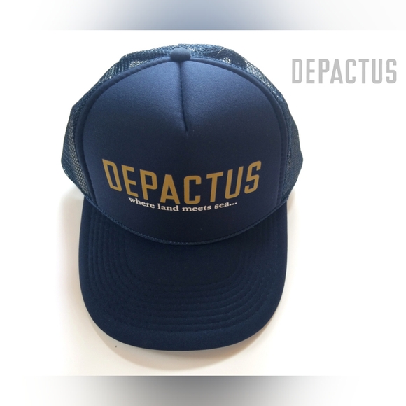🌷Original DEPACTUS Surf brand mesh back.- DEPACTUS Wordmark Trucker Hat - Picture 7 of 7